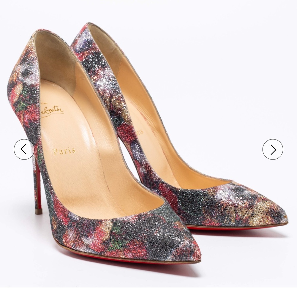Christian Louboutin Pigalle Follies 100mm Glitter Plume